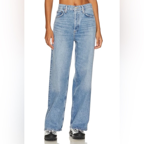 Agolde Low Rise Baggy in Libertine - Picture 2 of 12